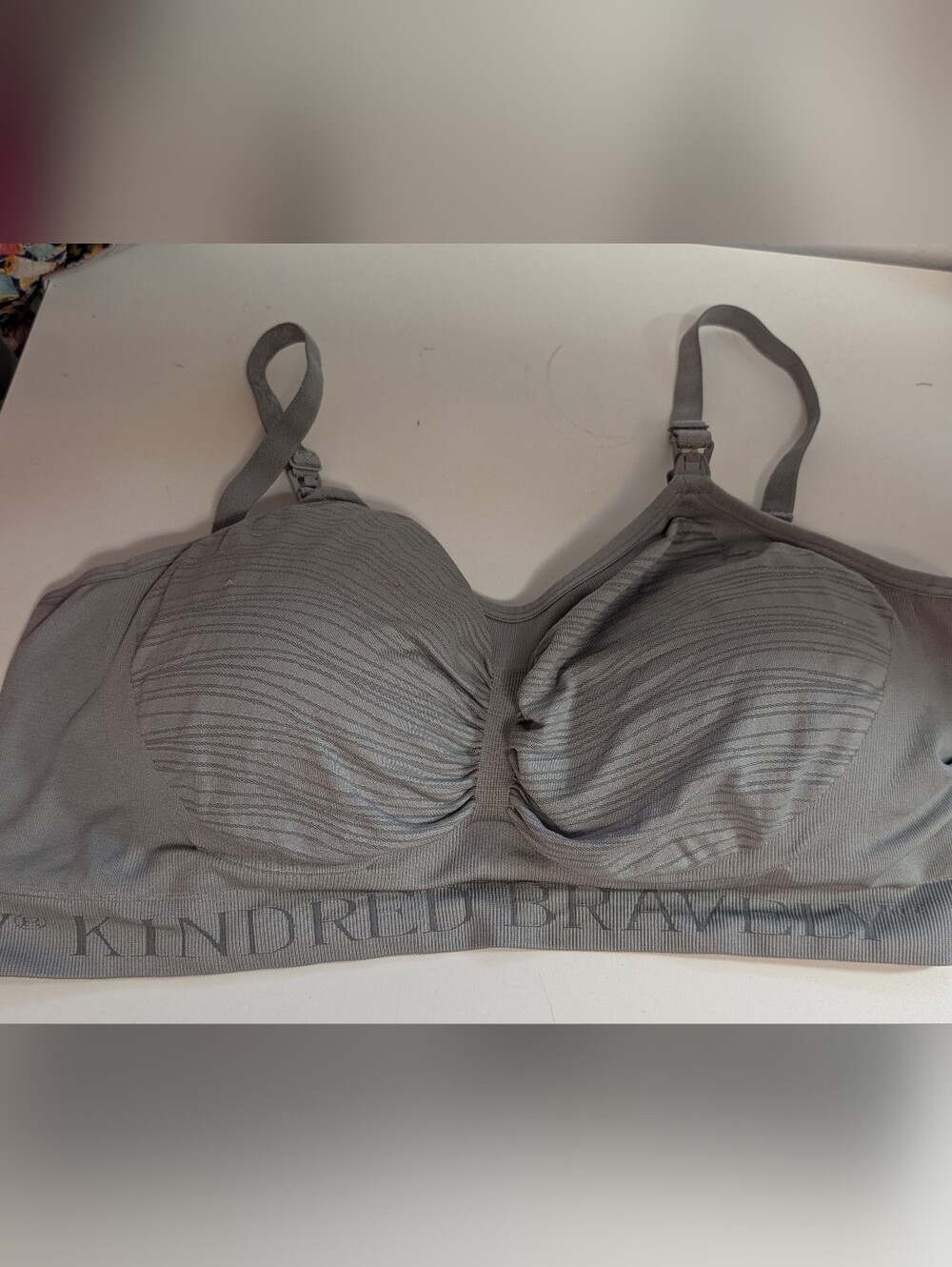 Kindred Bravely Adjustable Hook-Back Nursing Bra in Light Gray